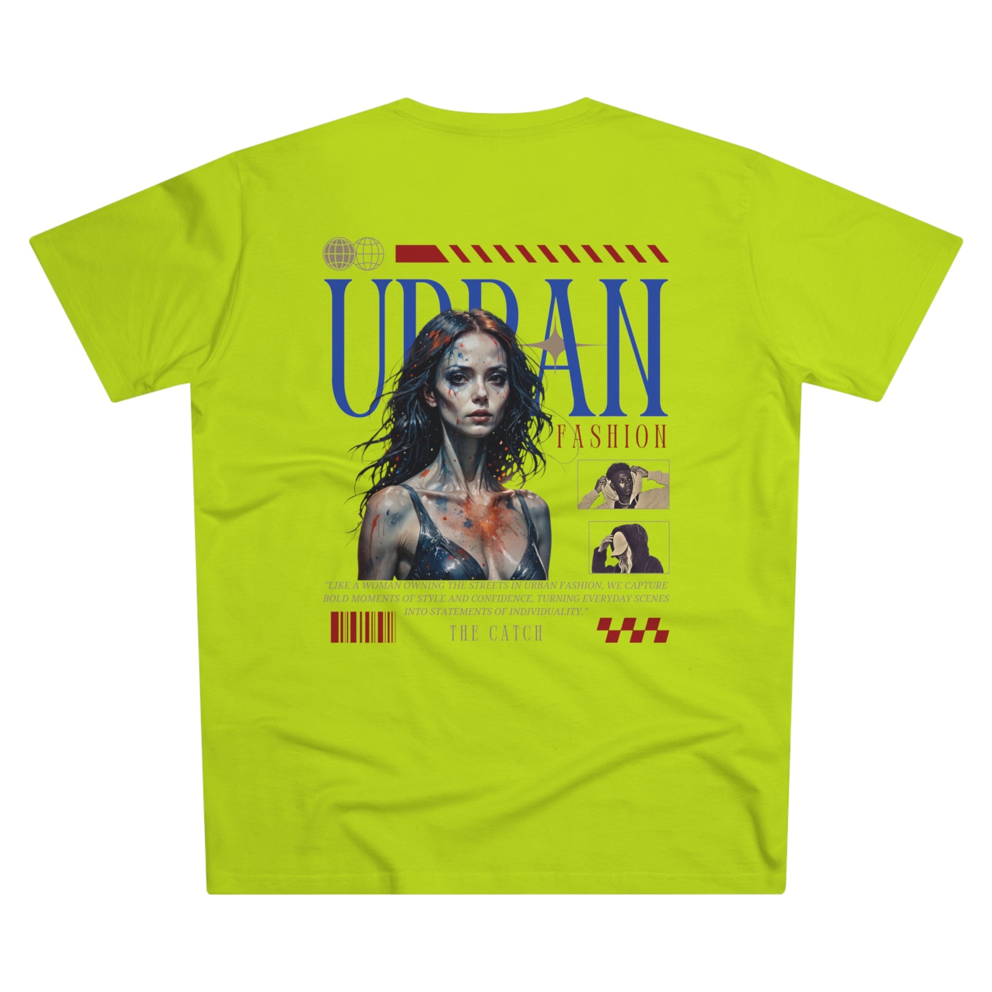 Urban Fashion Men's Modern-fit Tee - 'THE CATCH' Graphic Shirt for Trendsetters - THE CATCH
