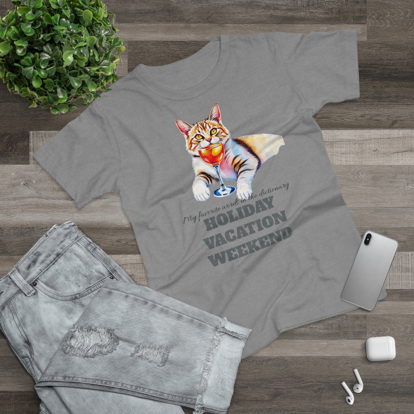 Cat Lover's Holiday Vacation T-Shirt