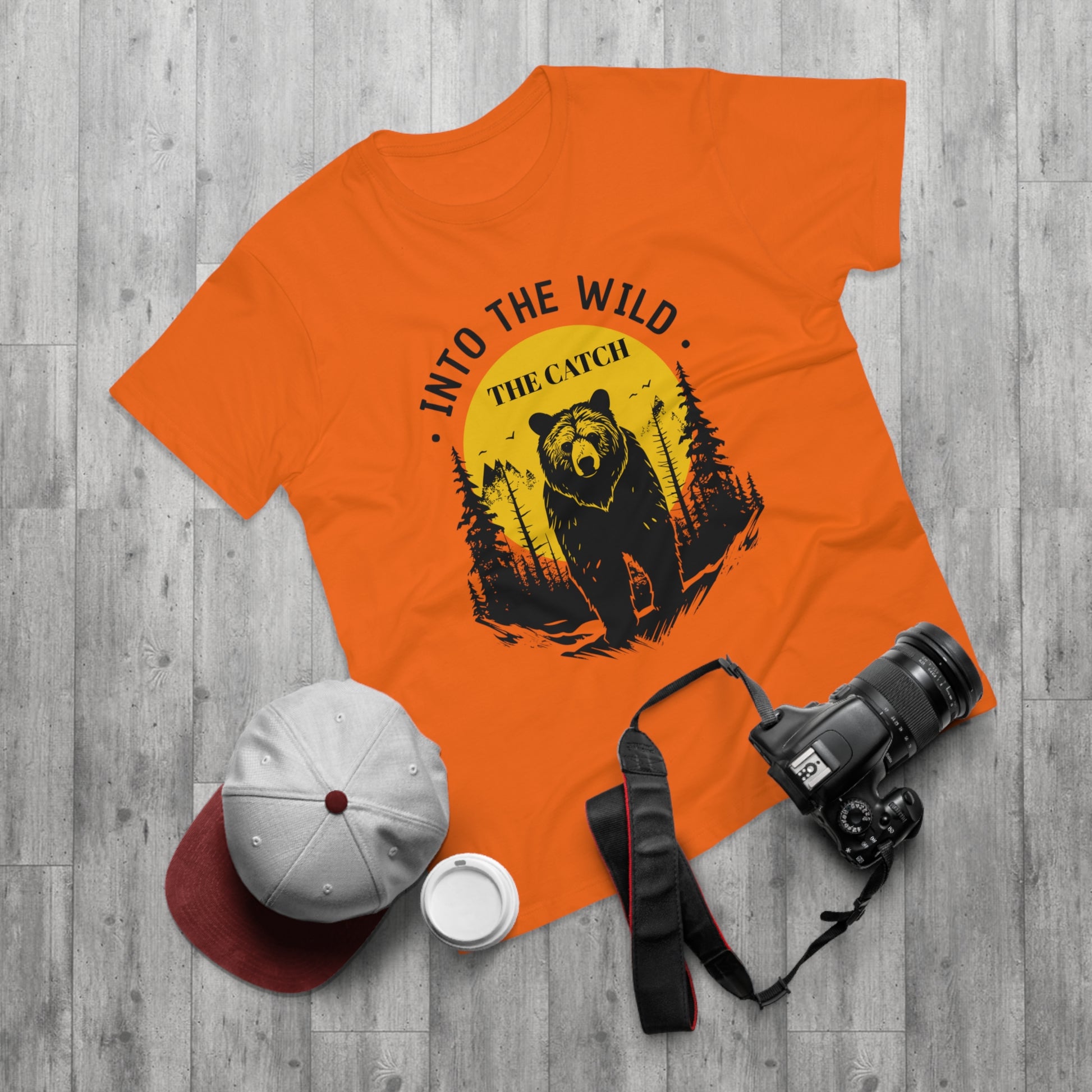 Men's Outdoor Adventure T-Shirt | Into the Wild Bear Design - THE CATCH
