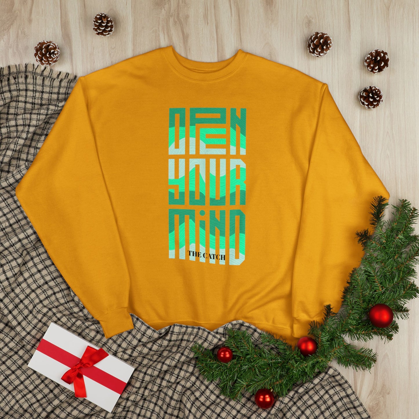 Open Your Mind  Eco-Friendly Sweatshirt | Minimalist Graphic Crewneck