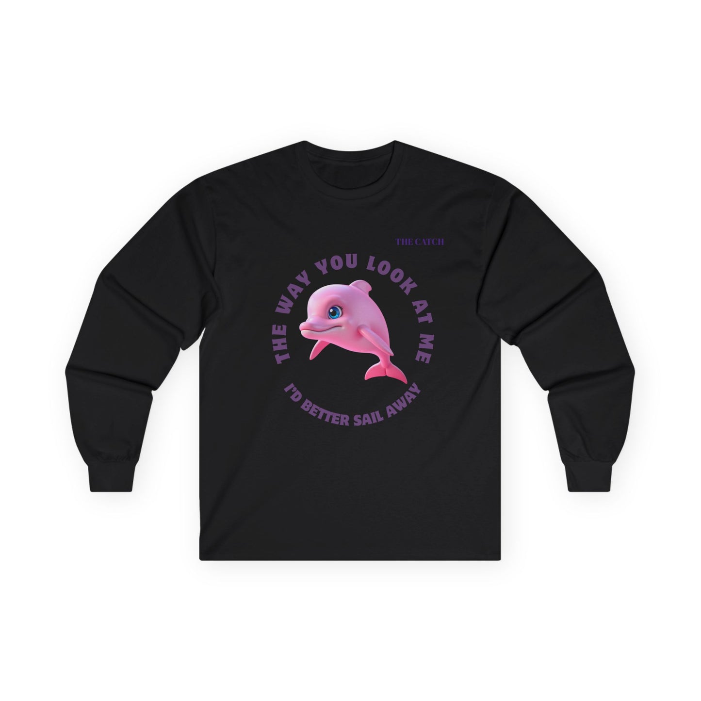 Whimsical Dolphin Long Sleeve Tee - Perfect for Nautical Lovers - THE CATCH