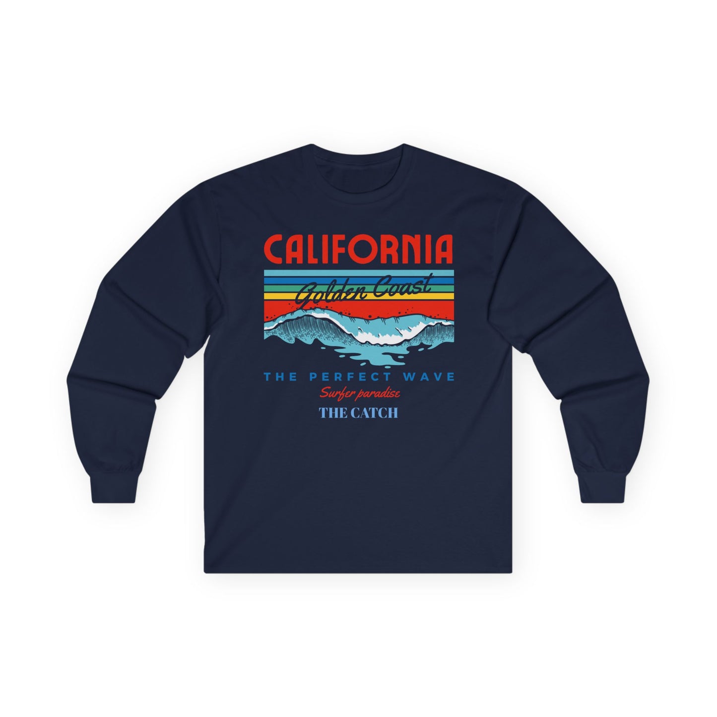 California Coast Long Sleeve Tee - Perfect Wave Design - THE CATCH