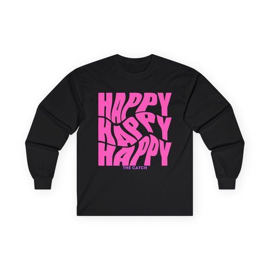 Happy Vibe Long Sleeve Tee - Positive Affirmation Shirt