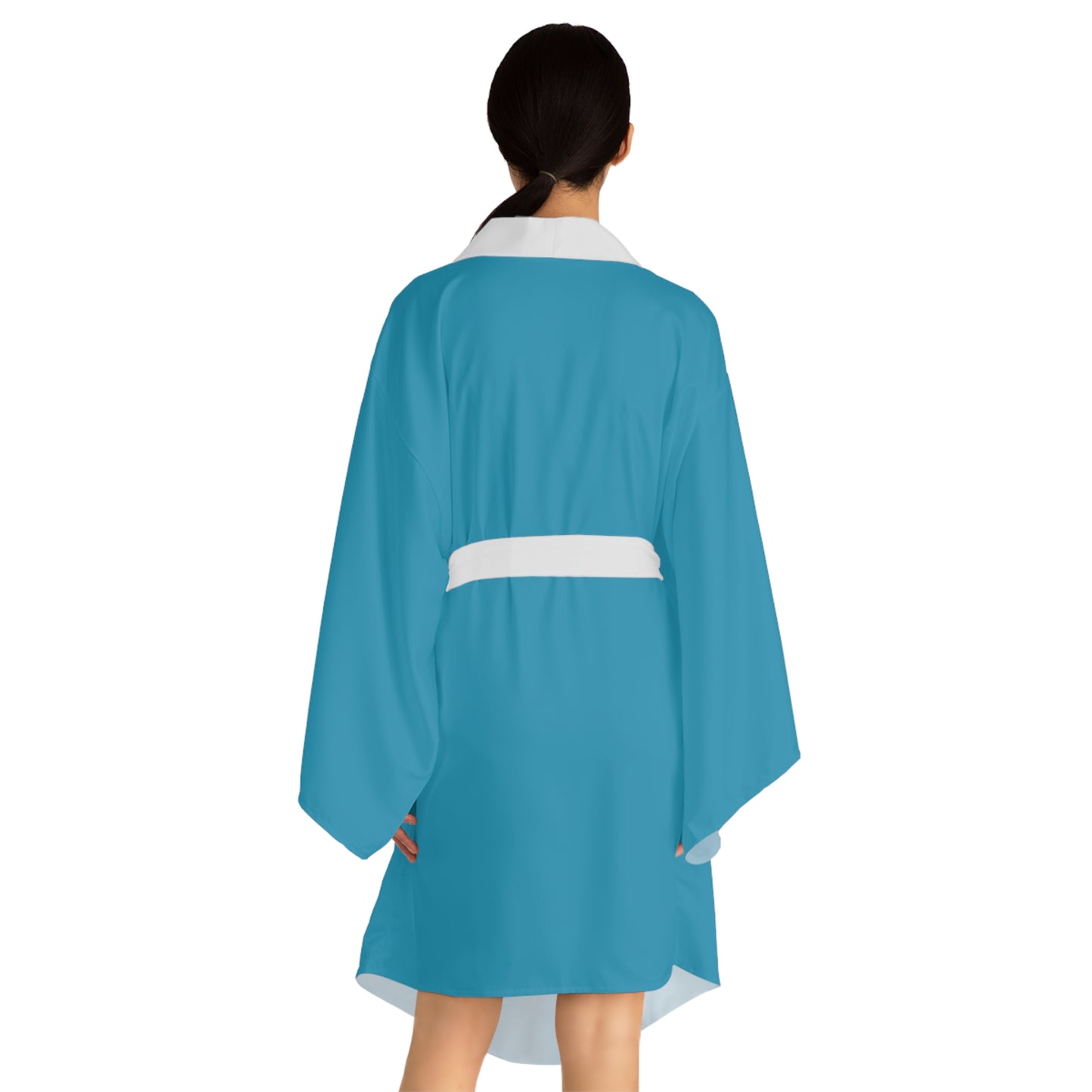 Chic Long Sleeve Kimono Robe, Cozy Loungewear, Relaxation Gift, Spa Day Essential, Fashionable Home Attire - THE CATCH