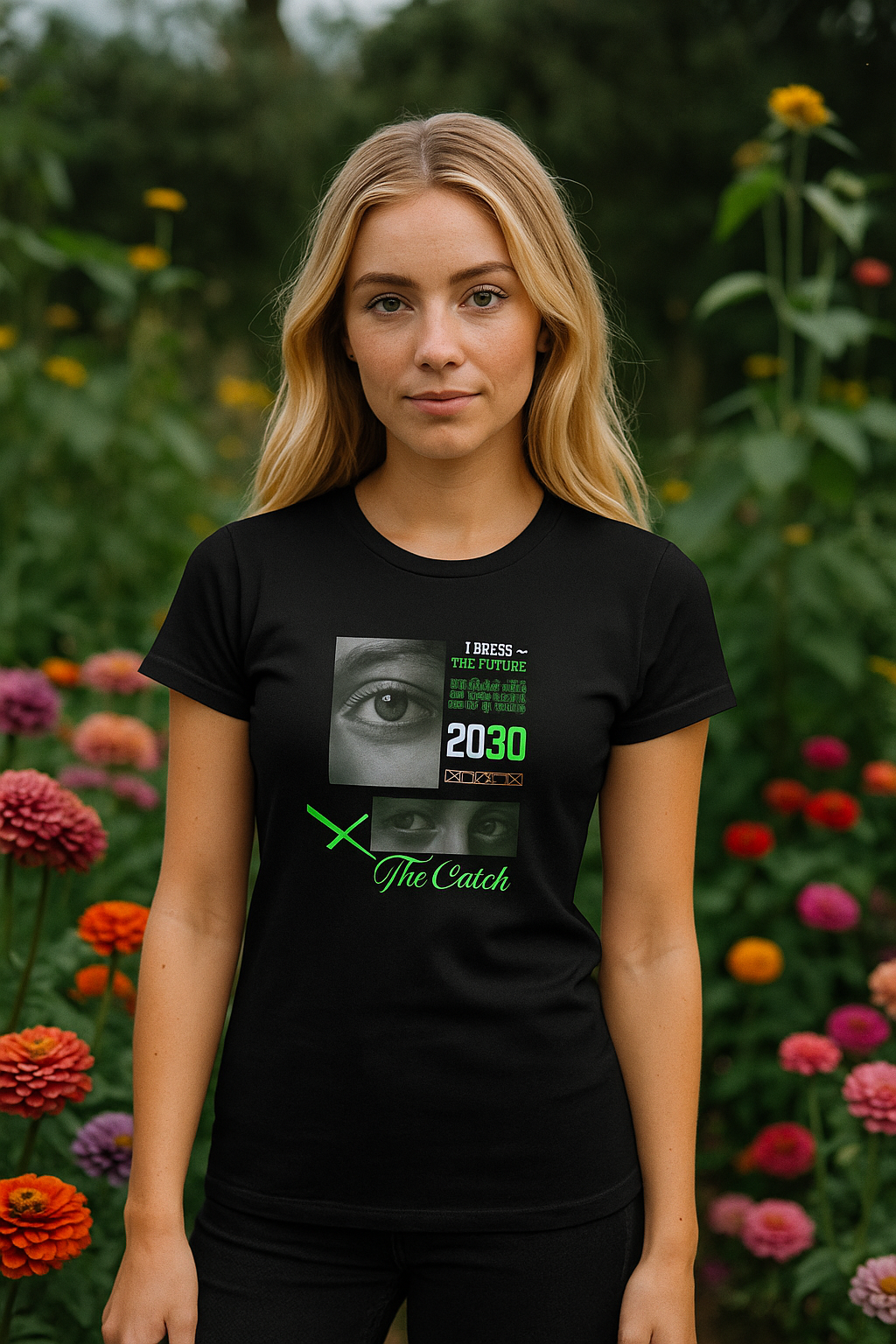 Catch the Future Women's Cotton T-Shirt - 2030 Vision Graphic Tee - THE CATCH
