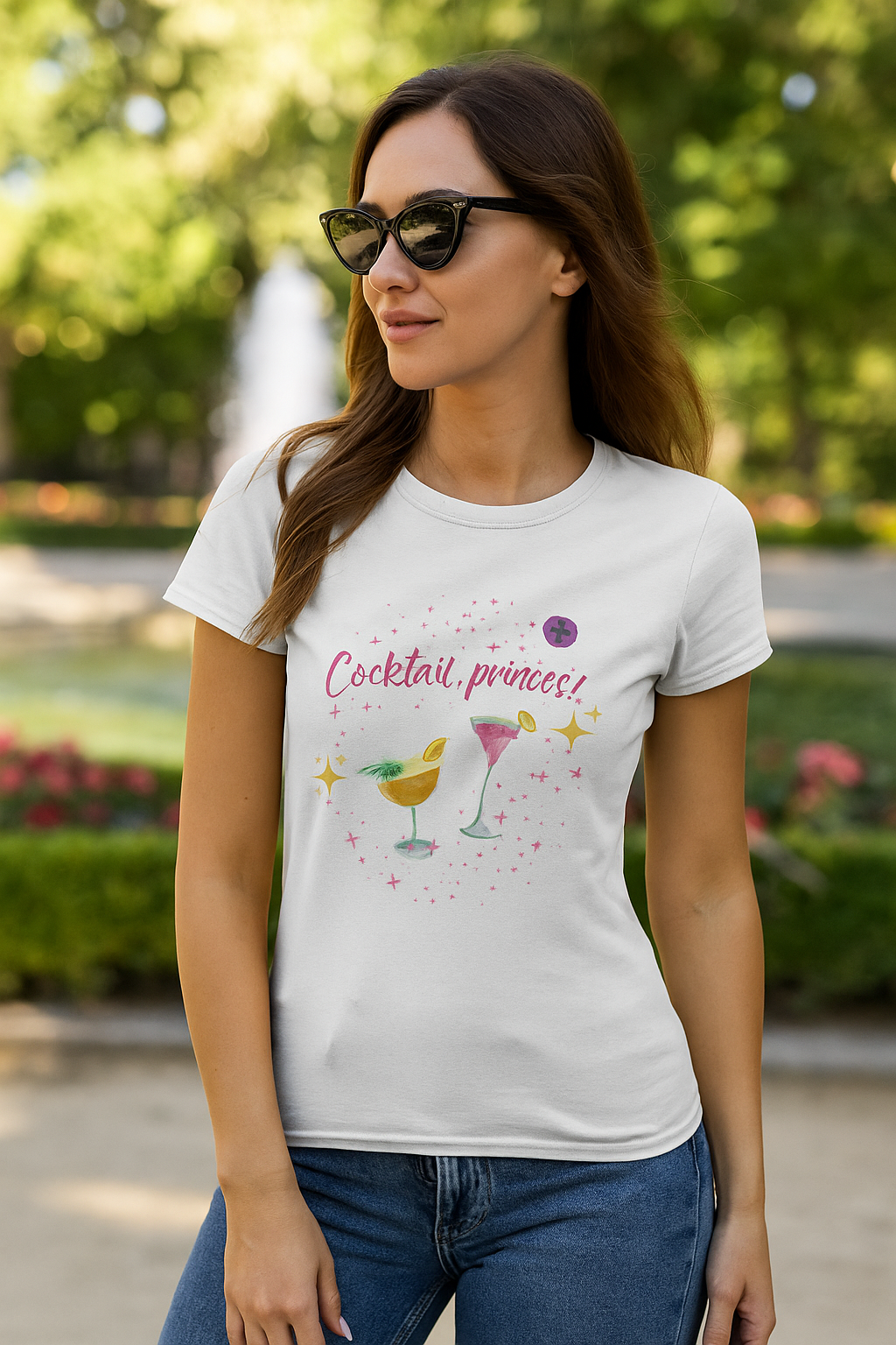 Cocktail Princess Women's Softstyle Tee | Cute Summer Shirt, Party Tee, Gift for Her, Birthday T-Shirt, Girls Night Out Outfit - THE CATCH