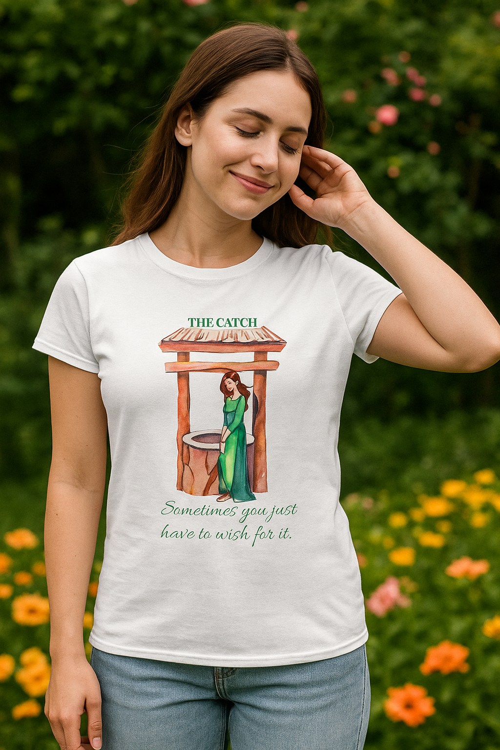Inspirational Women's Softstyle Tee - "Sometimes You Just Have to Wish For It" - THE CATCH