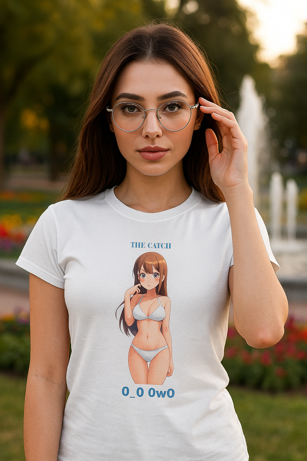 Cute Anime Graphic Women's Softstyle Tee - 0_0 OwO Design - THE CATCH